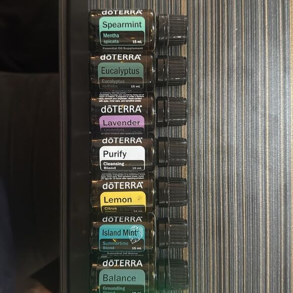 doTERRA Aromatic Oil Collection with Black Caps Lot of 7 Pcs - Picture 6 of 11